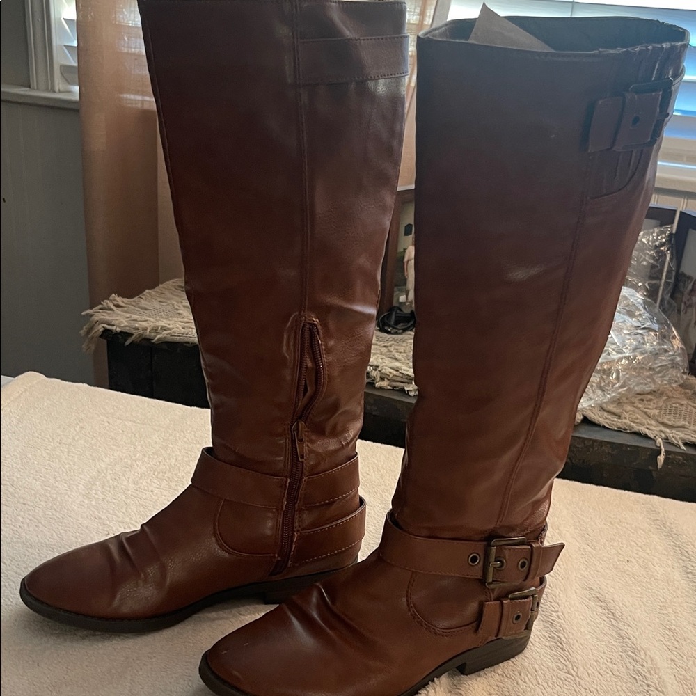 Brown Knee-High Boots